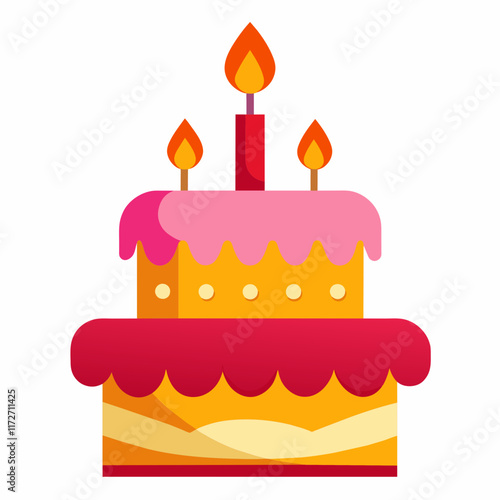birthday cake with candles