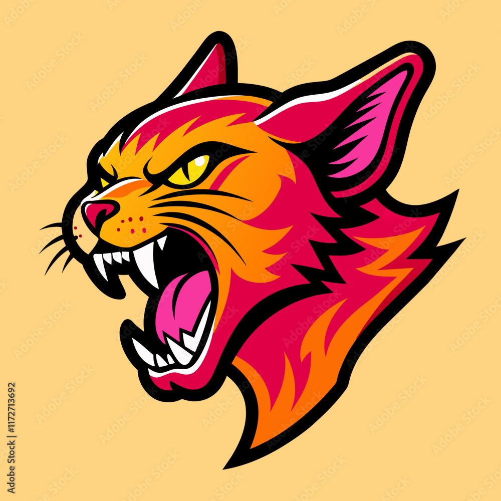Fototapeta premium illustration of a cat