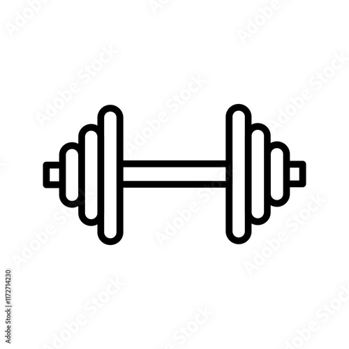 Barbell Vector Icon