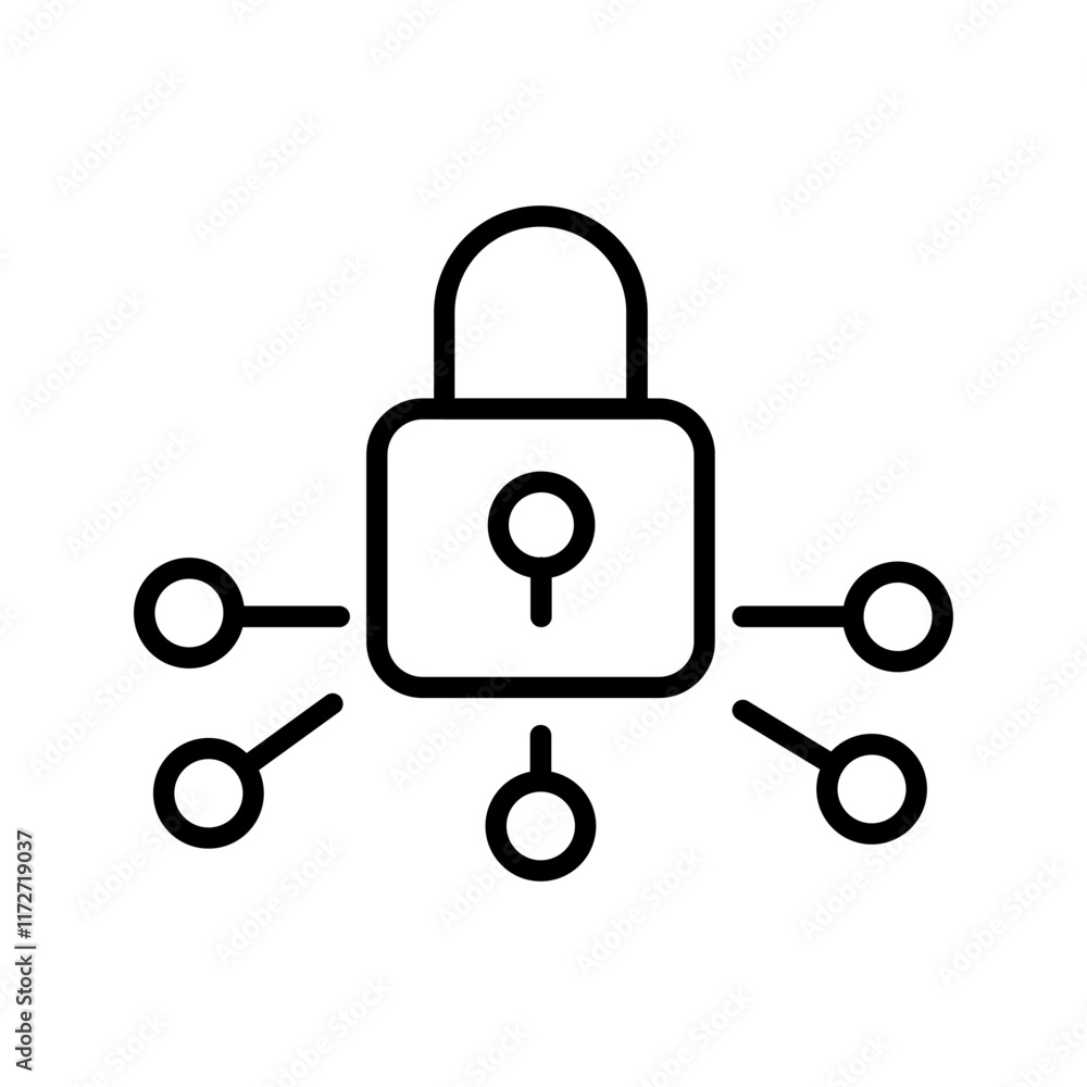 Cyber Attack Vector Icon Cyber Attack Vector Icon