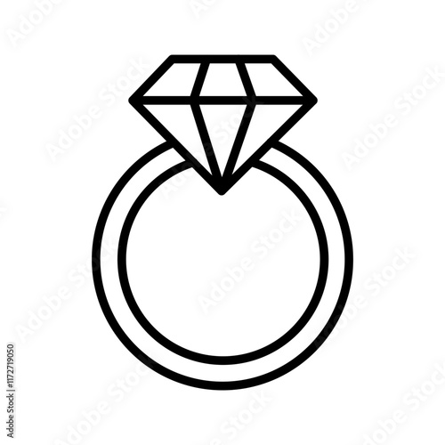 Engagement Ring Vector Icon