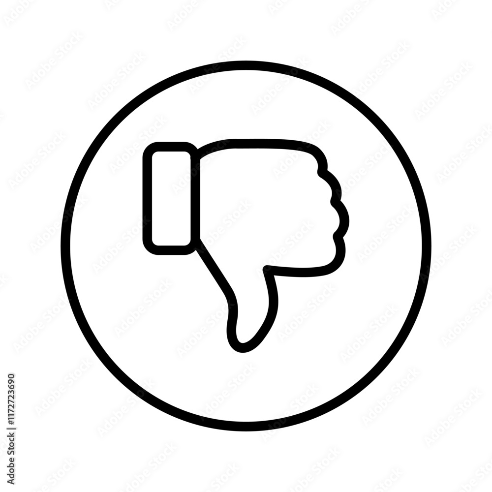 Thumbs Down Vector Icon Thumbs Down Vector Icon