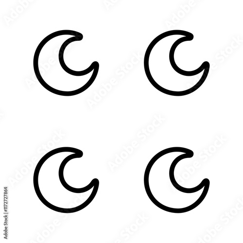 Moon Phases Vector Icon