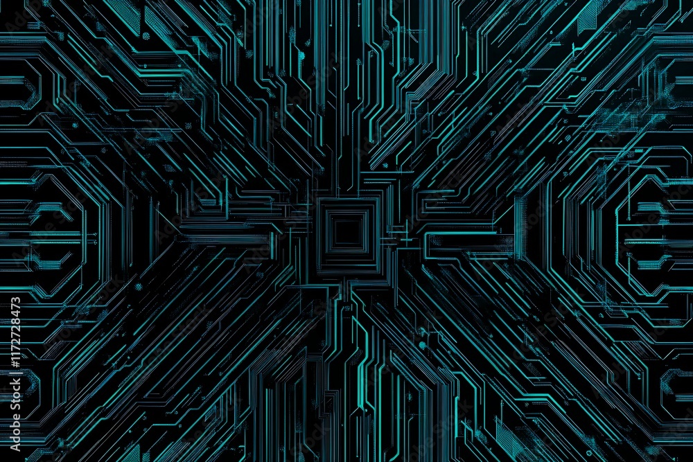 Abstract close-up of a glowing blue digital circuit board, showcasing intricate connections and technological design on a black background.
Abstract close-up of a glowing blue digital circuit board, showcasing intricate connections and technological design on a black background.