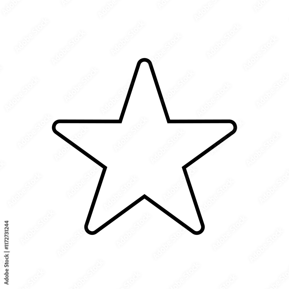 Star outline icon in rounded corner. Stars, favorite sign symbol Star outline icon in rounded corner. Stars, favorite sign symbol