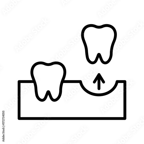 Tooth Extraction Vector Icon