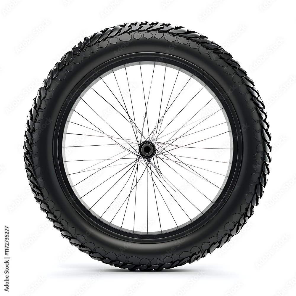 Naklejka premium bicycle tire icon simple white background vector