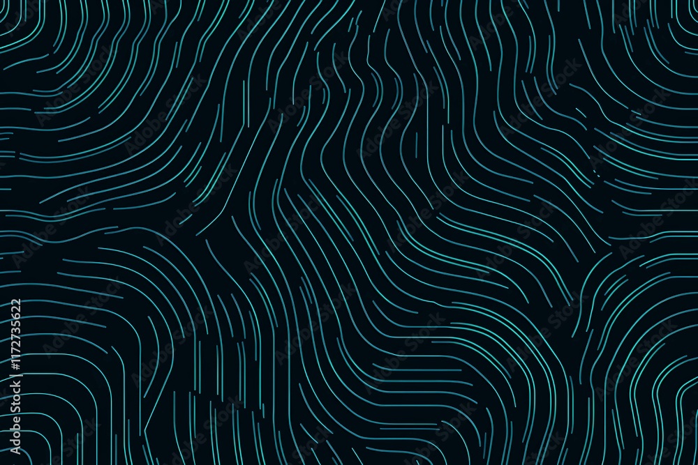 Obraz premium Abstract close-up of a glowing blue digital circuit board, showcasing intricate connections and technological design on a black background. 