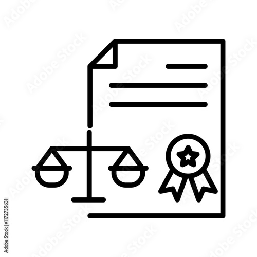Court Document Vector Icon