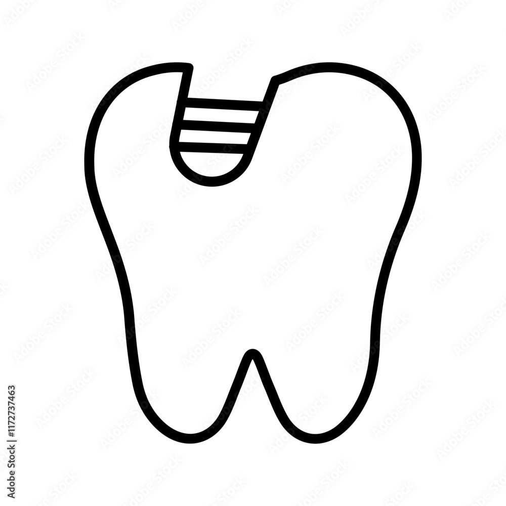 Obraz premium Tooth Decay Vector Icon