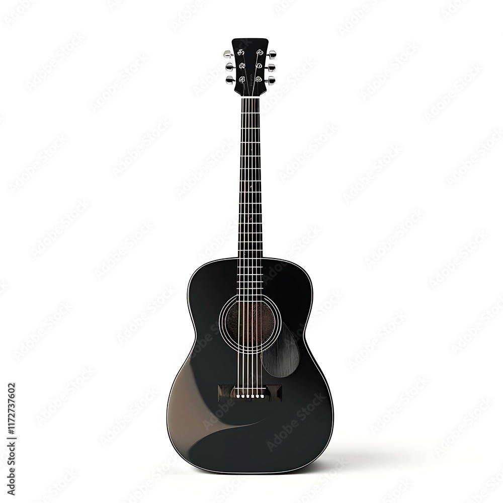 Obraz premium guitar icon simple white background vector