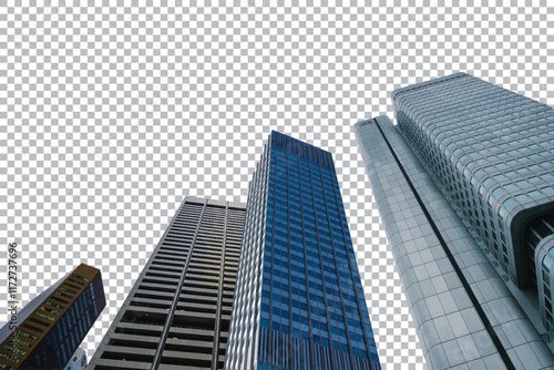 Modern Glass Skyscraper Against Clear Sky