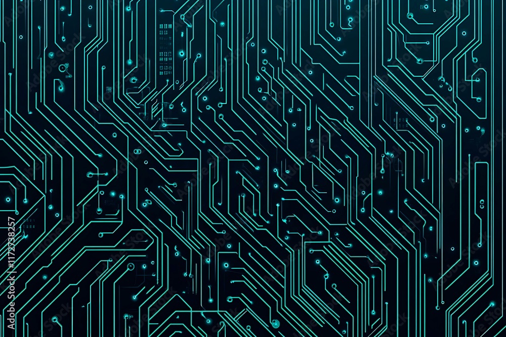 Abstract close-up of a glowing blue digital circuit board, showcasing intricate connections and technological design on a black background.
Abstract close-up of a glowing blue digital circuit board, showcasing intricate connections and technological design on a black background.