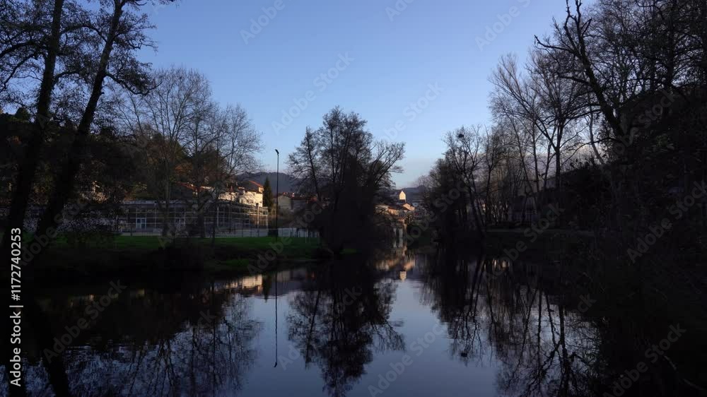 Rio Arnoia, afluente del rio Miño, Orense, Galicia, España. Enero de 2025. Rio Arnoia, afluente del rio Miño, Orense, Galicia, España. Enero de 2025.