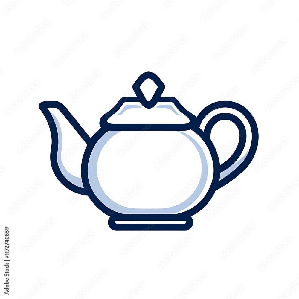 teapot icon simple white background vector teapot icon simple white background vector