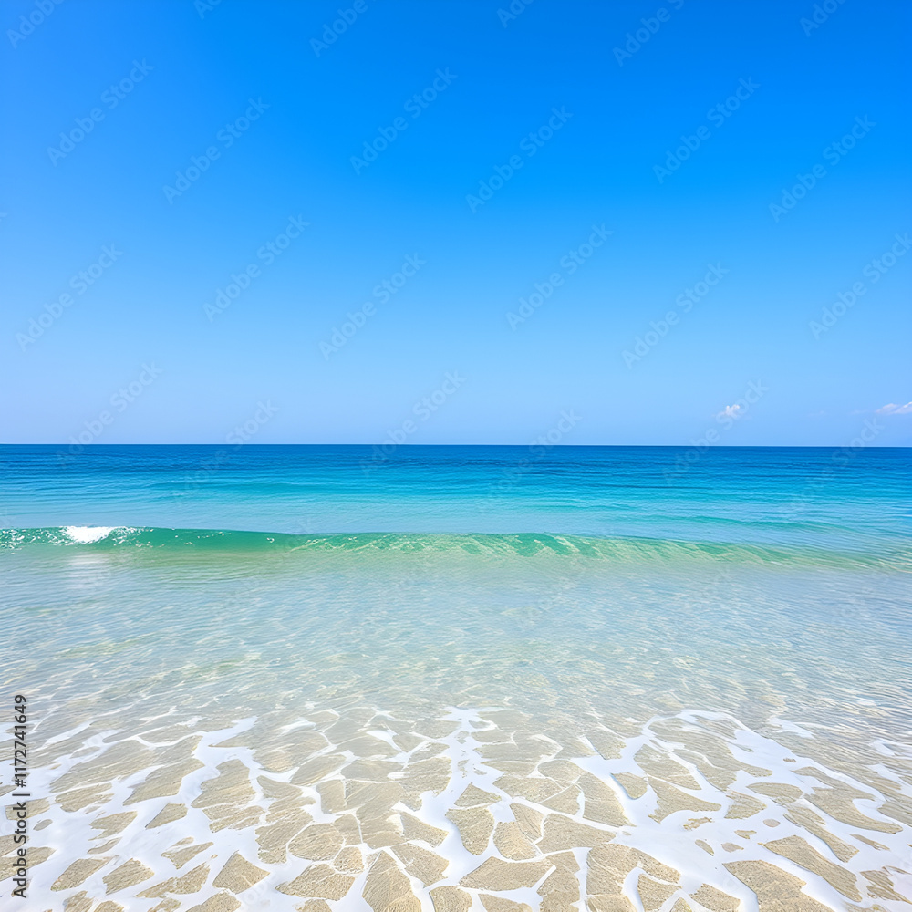 Obraz premium Tranquil Summer Ocean Horizon