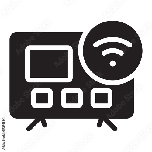 smart tv glyph icon