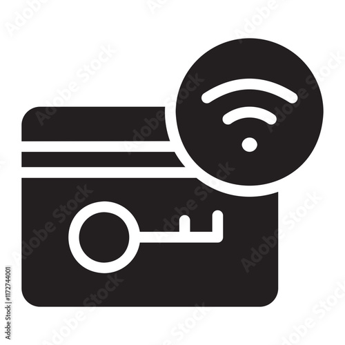 key card glyph icon