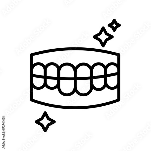Tooth Whitening Vector Icon
