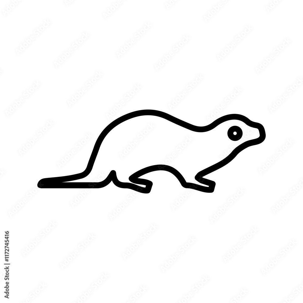 Sea Otter Vector Icon Sea Otter Vector Icon
