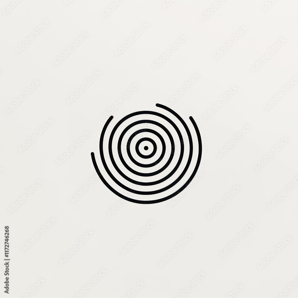 Abstract concentric circles design graphic art