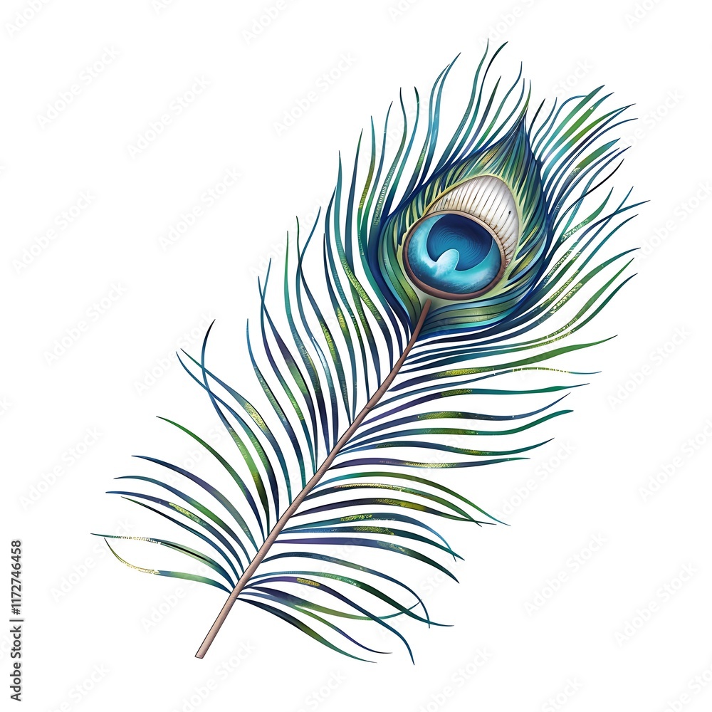 peacock feather icon simple white background vector peacock feather icon simple white background vector