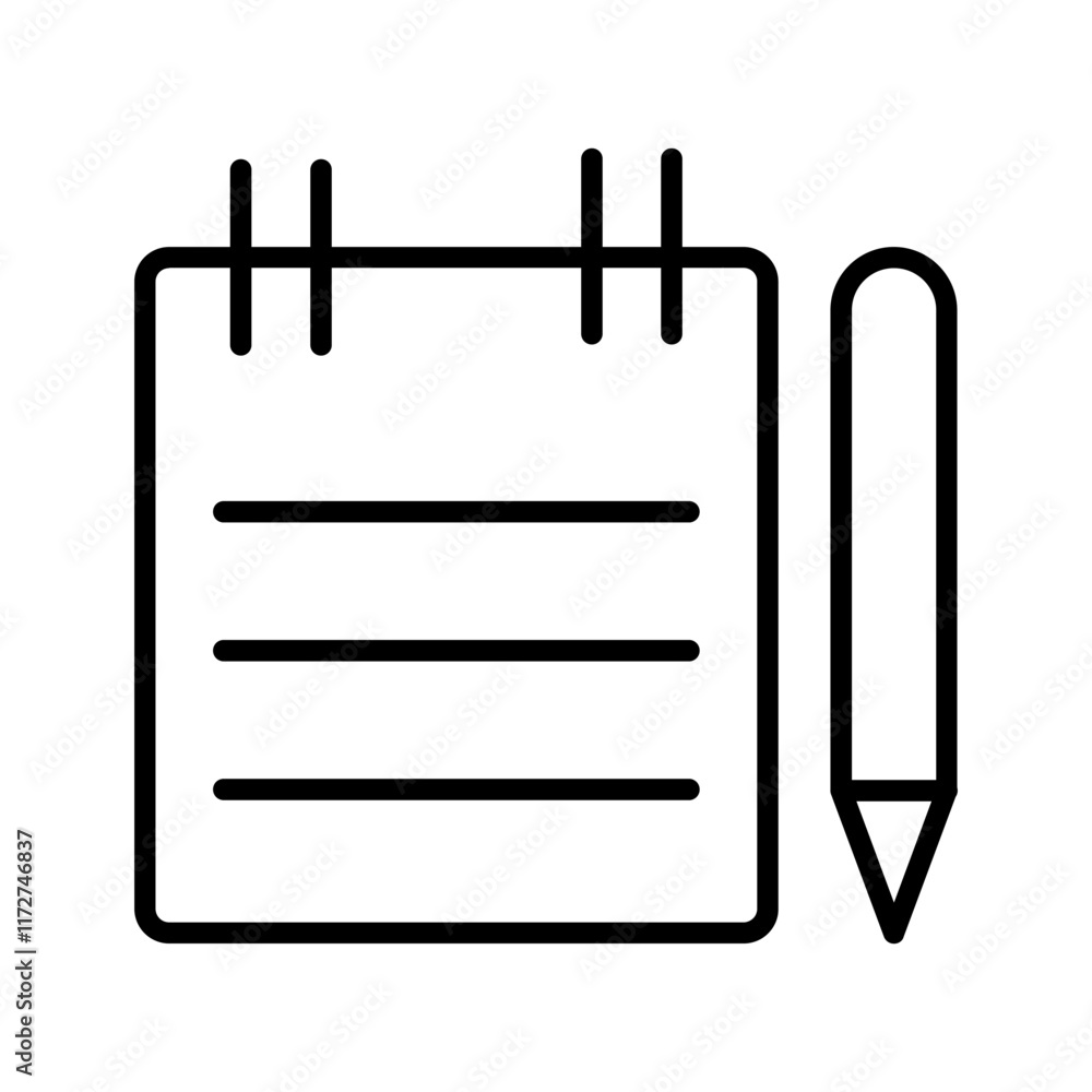 Writing Pad Vector Icon