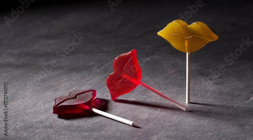 Lecca lecca colorate con forme divertenti.