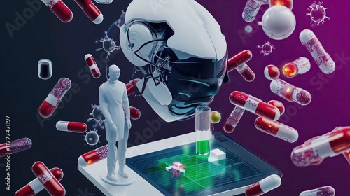 Wallpaper Mural AI Drug Discovery, illustration Torontodigital.ca