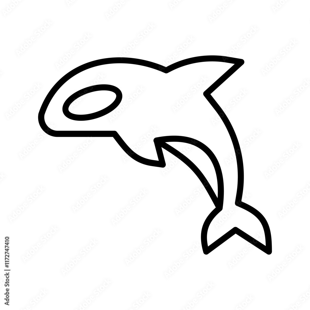Obraz premium Orca Vector Icon