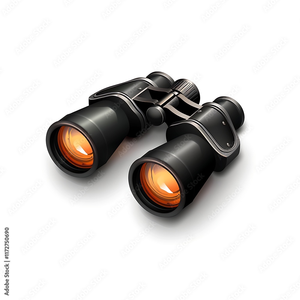 binoculars icon simple white background vector binoculars icon simple white background vector
