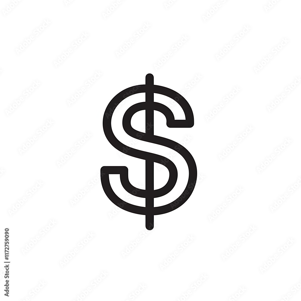 dollar sign icon simple white background vector dollar sign icon simple white background vector