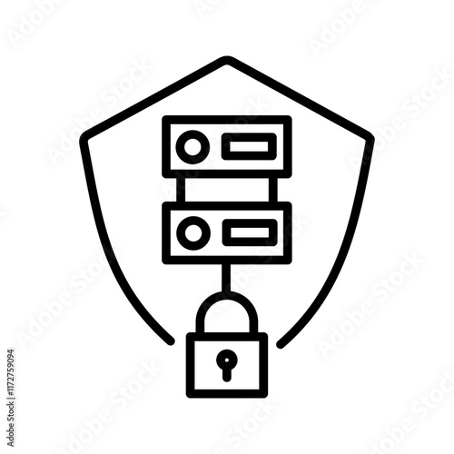 Secure Server Vector Icon