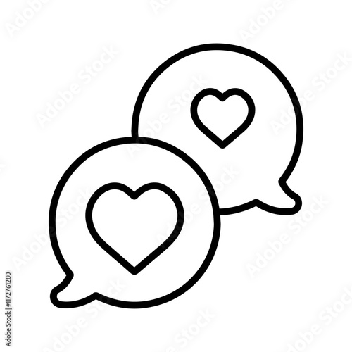 Love Chat Vector Icon