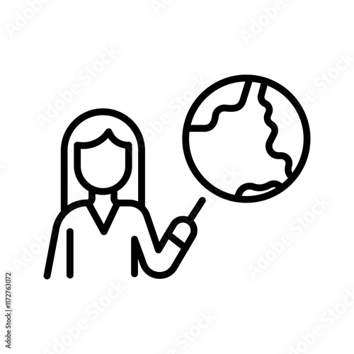 Teacher Globe Vector Icon