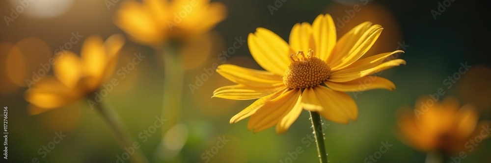 Shallow depth of field on a retro lens captured ligularia, stem, macro, bokeh Shallow depth of field on a retro lens captured ligularia, stem, macro, bokeh