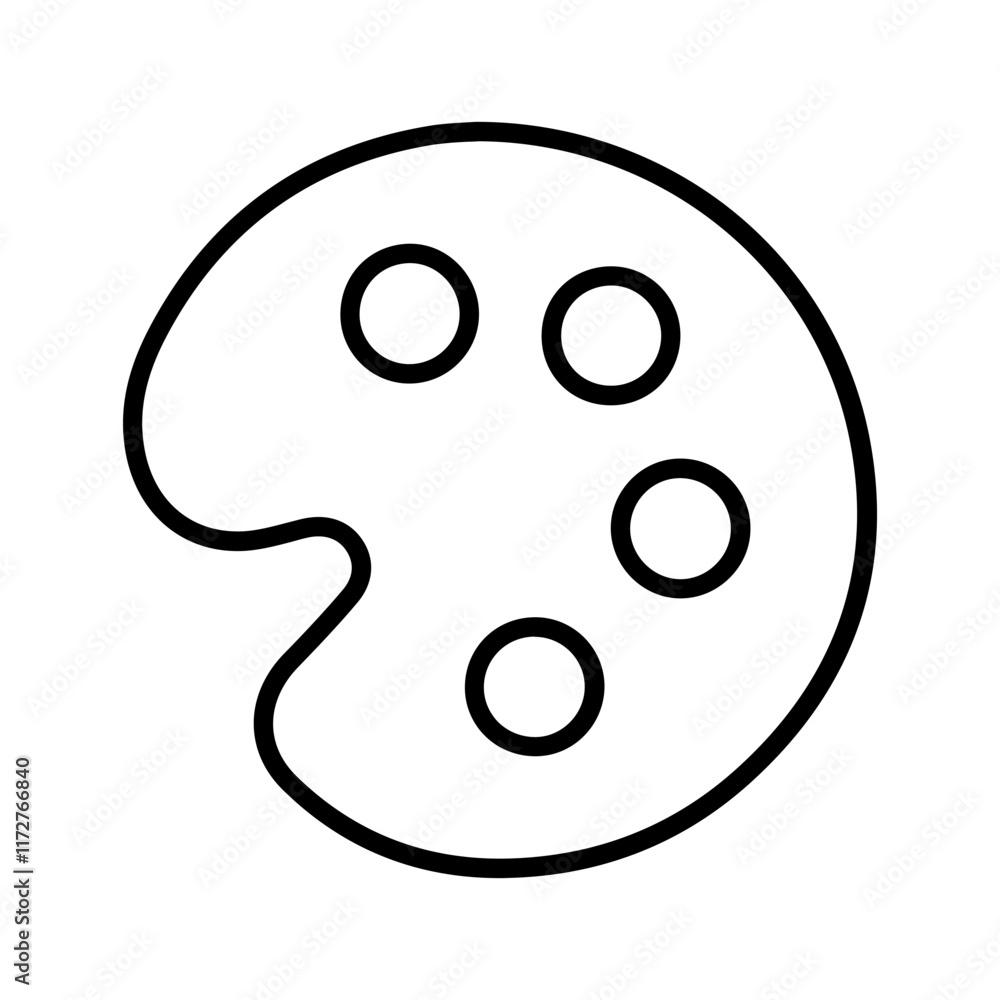 Artistic Palette Vector Icon Artistic Palette Vector Icon
