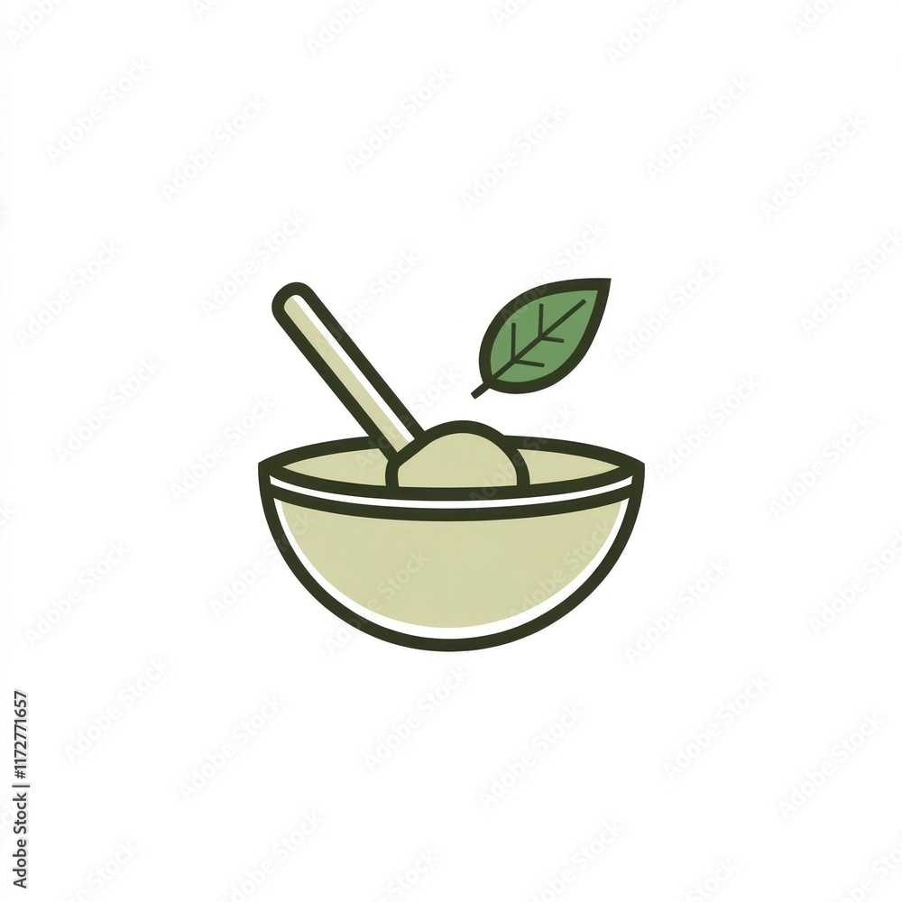 Herbal Remedy Bowl Spoon And Leaf Herbal Remedy Bowl Spoon And Leaf