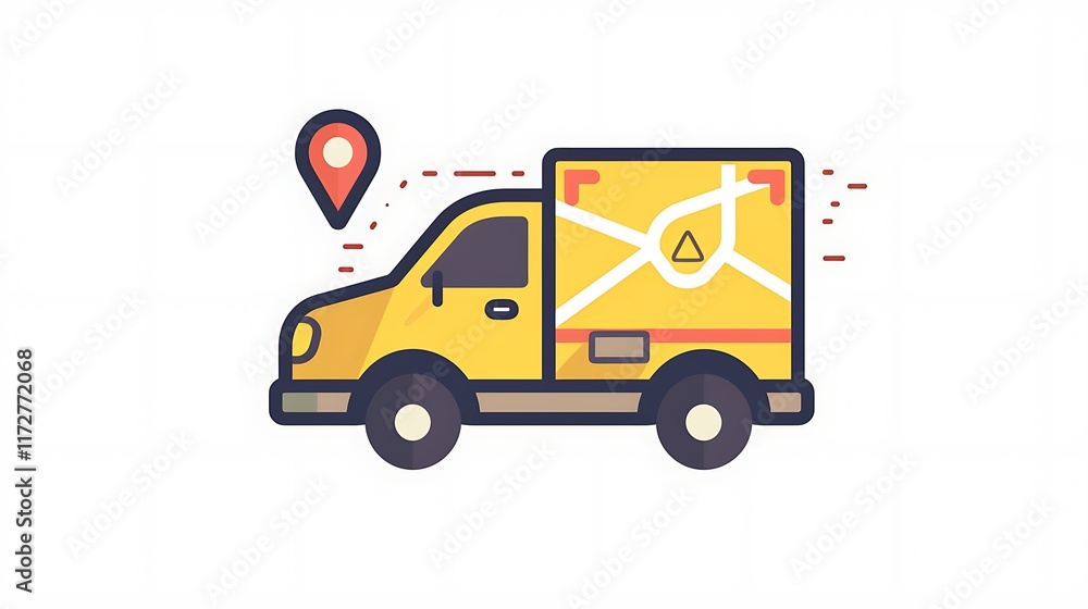delivery van icon white background vector delivery van icon white background vector
