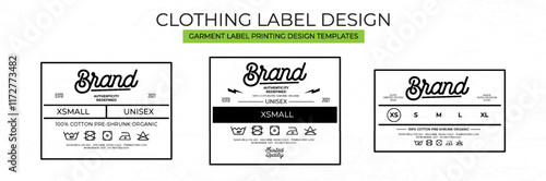 Clothing Label tag Templates Featuring Various style and Design