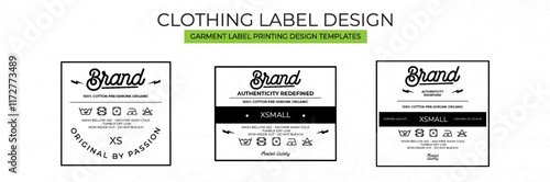 Clothing Label tag Templates Featuring Various style and Design