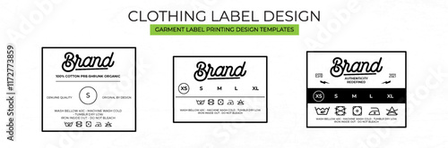 Clothing Label tag Templates Featuring Various style and Design