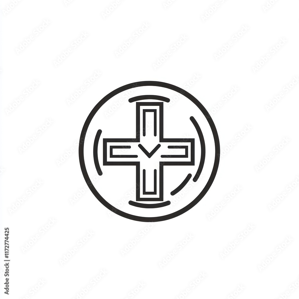 Abstract Medical Cross Symbol Design Abstract Medical Cross Symbol Design
