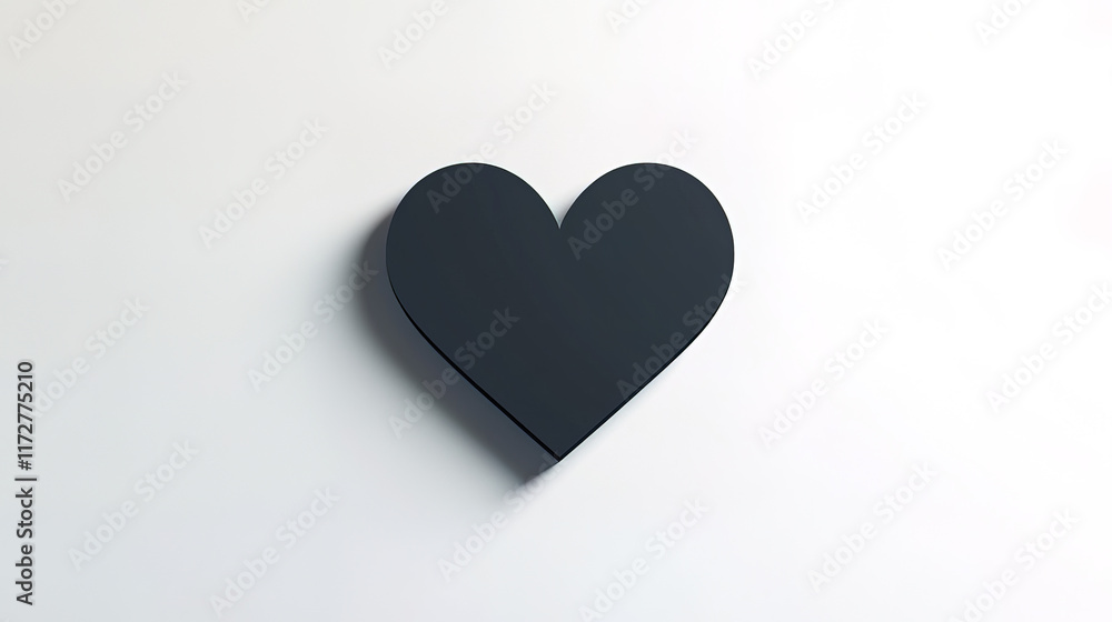 bold black heart icon with clean lines and modern design bold black heart icon with clean lines and modern design