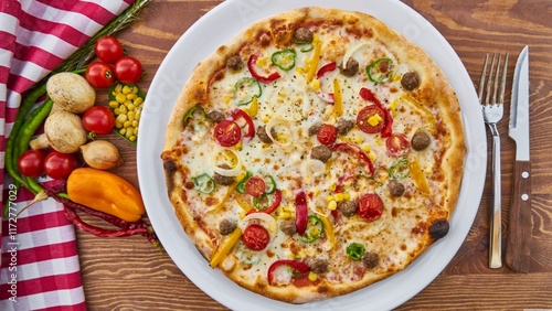 pizza with vegetables