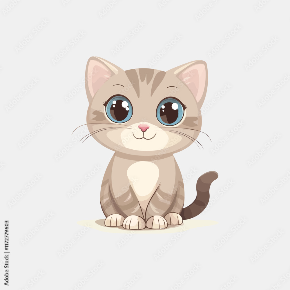 Cat Vector Illusration EPS Gray Background Editable Cat Vector Illusration EPS Gray Background Editable