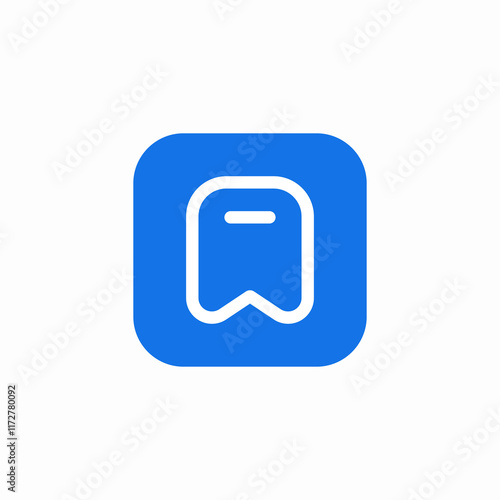 Bookmark save favorite mark icon vector sign