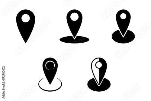 Pin Location Clipart Vector Illustration