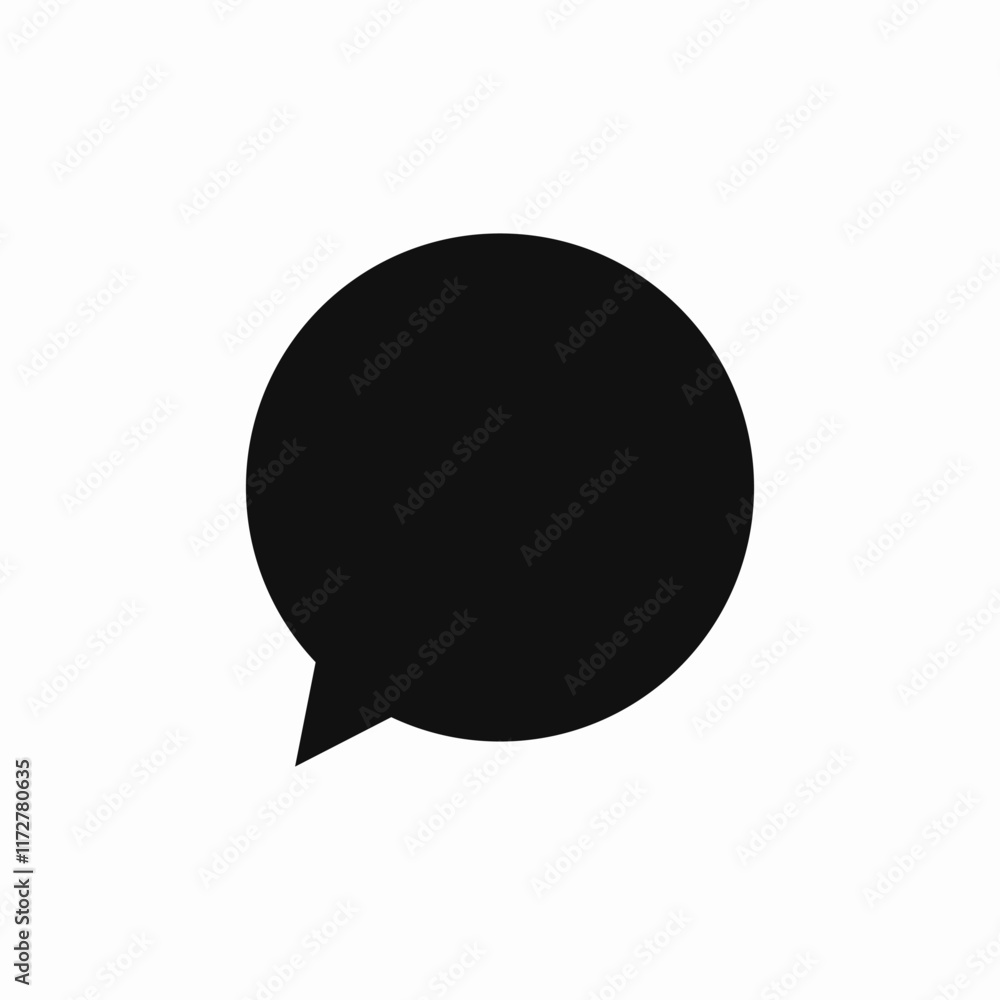 Chat message bubble communication icon vector sign
Chat message bubble communication icon vector sign