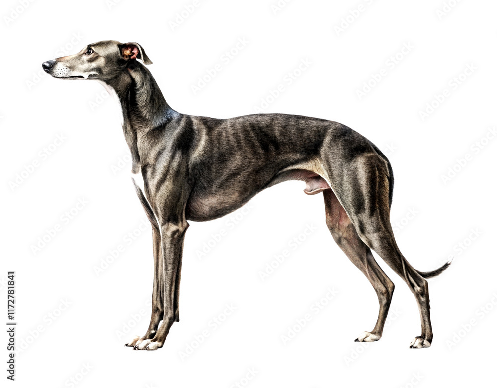 Obraz premium Greyhound isolated on transparent background